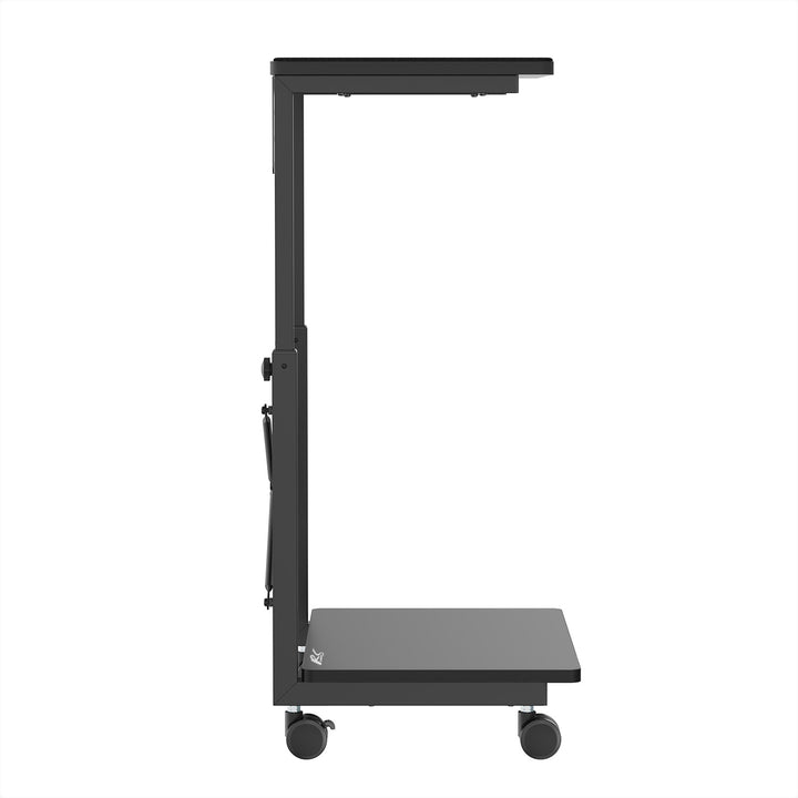 NanoRS Carrito de Ordenador de CPU con Altura Ajustable con Estante de hasta 80 kg | Carro portátil para PC con Espacio de Almacenamiento | Flexible con Ruedas | Estante Resistente al Agua | RS430
