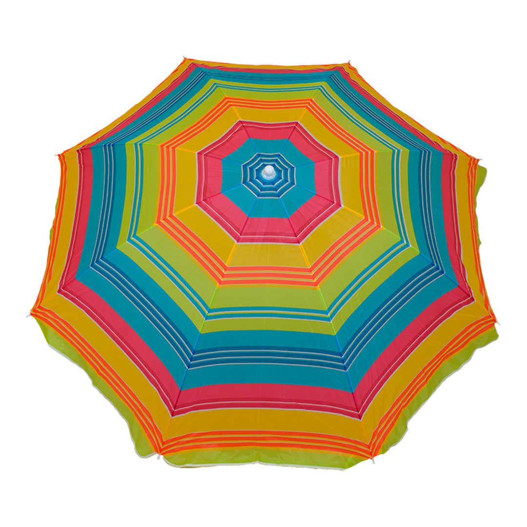 Guarda-sol de jardim Master Grill&amp;Party, 180 cm de diâmetro, riscas multicoloridas, JKB02