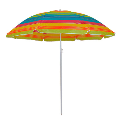 Guarda-sol de jardim Master Grill&amp;Party, 180 cm de diâmetro, riscas multicoloridas, JKB02