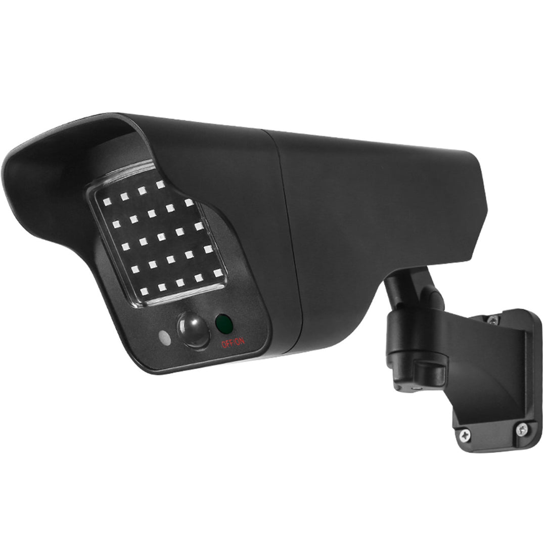 Câmara de vigilância com deteção de movimento Maclean e luz LED | Câmara de vigilância IP solar com lente | IP65 - Uso externo | 216/149lm, 6500K | LED vermelho intermitente alimentado por energia solar