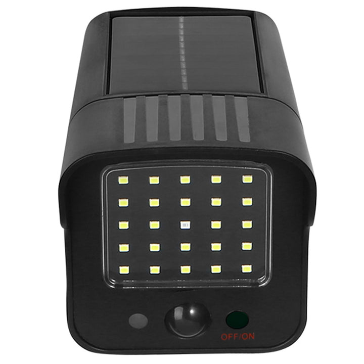 Câmara de vigilância com deteção de movimento Maclean e luz LED | Câmara de vigilância IP solar com lente | IP65 - Uso externo | 216/149lm, 6500K | LED vermelho intermitente alimentado por energia solar