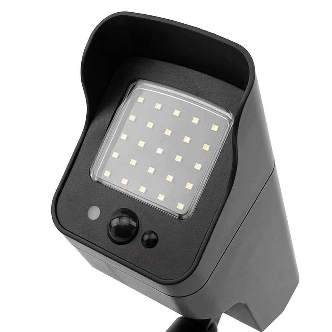 Câmara de vigilância com deteção de movimento Maclean e luz LED | Câmara de vigilância IP solar com lente | IP65 - Uso externo | 216/149lm, 6500K | LED vermelho intermitente alimentado por energia solar