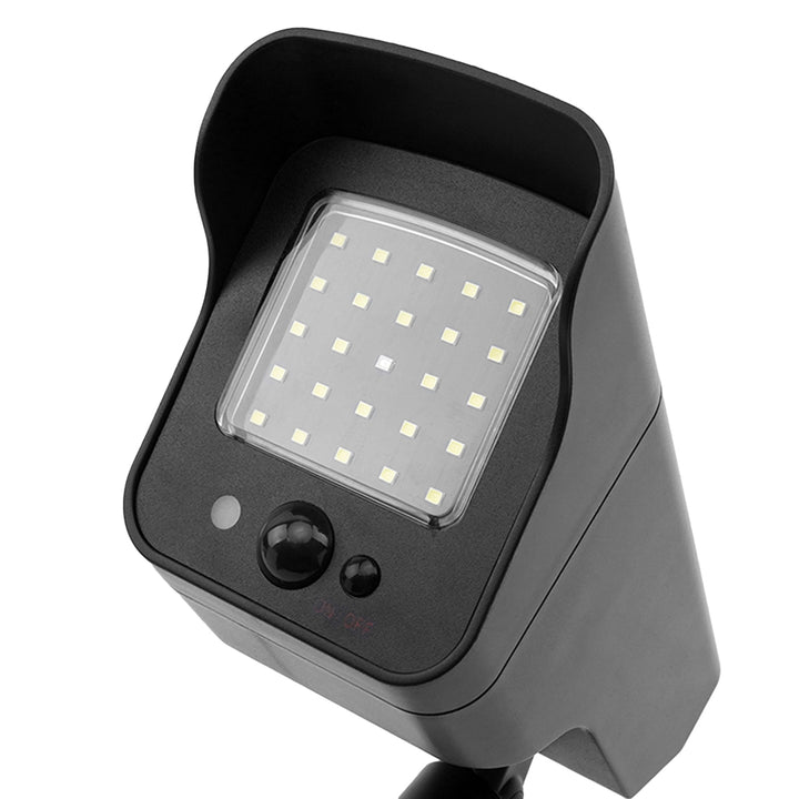 Câmara de vigilância com deteção de movimento Maclean e luz LED | Câmara de vigilância IP solar com lente | IP65 - Uso externo | 216/149lm, 6500K | LED vermelho intermitente alimentado por energia solar