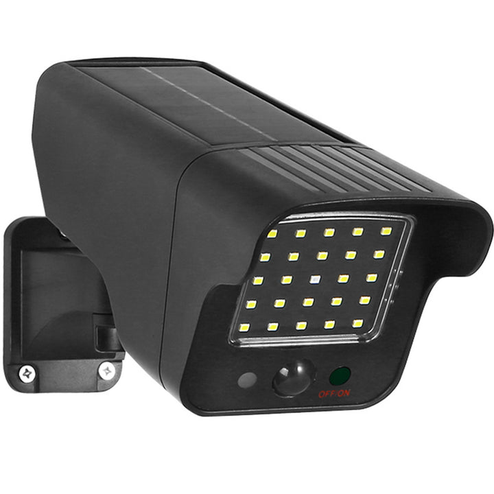 Câmara de vigilância com deteção de movimento Maclean e luz LED | Câmara de vigilância IP solar com lente | IP65 - Uso externo | 216/149lm, 6500K | LED vermelho intermitente alimentado por energia solar