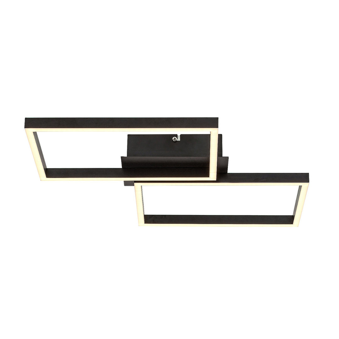 Candeeiro de teto Rabalux com comando, LED 40W, preto, Ludano