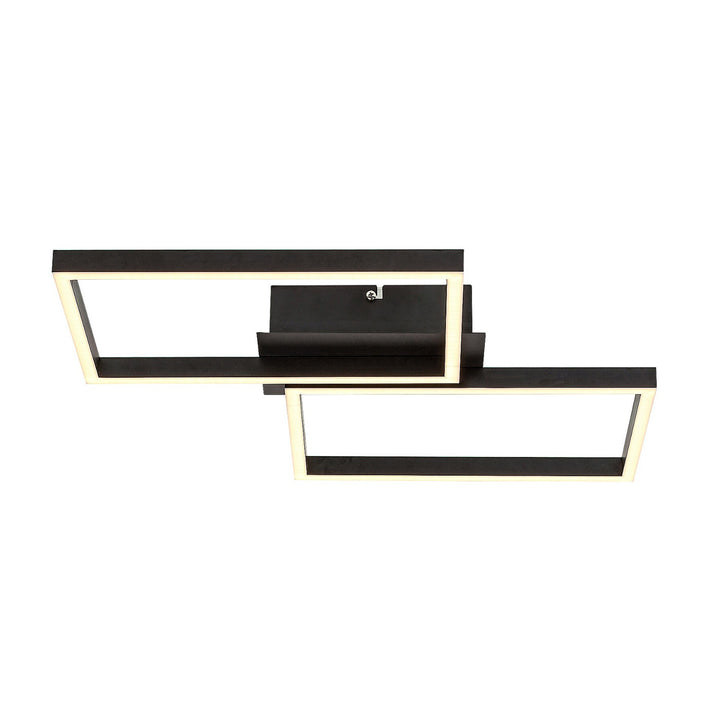Candeeiro de teto Rabalux com comando, LED 40W, preto, Ludano