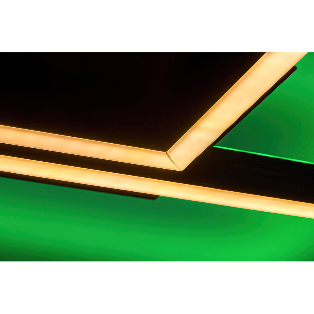 Candeeiro de teto Rabalux com comando, LED 40W, preto, Ludano