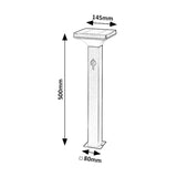 Candeeiro de exterior Rabalux, candeeiro de pé solar, LED 4W, IP44, preto, Geleen