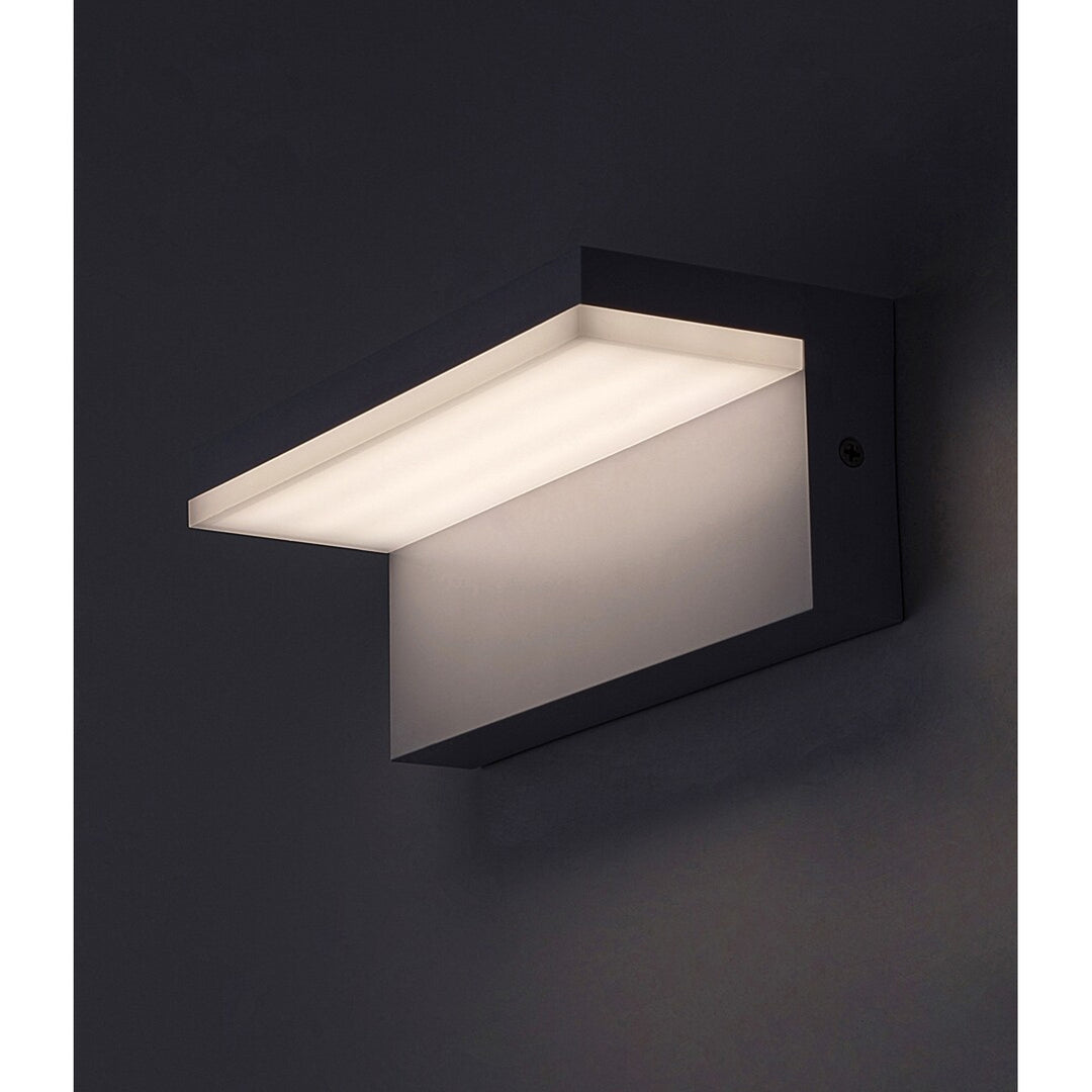 Aplique de parede exterior Rabalux, LED, 10 W, IP54, branco, Saragoça