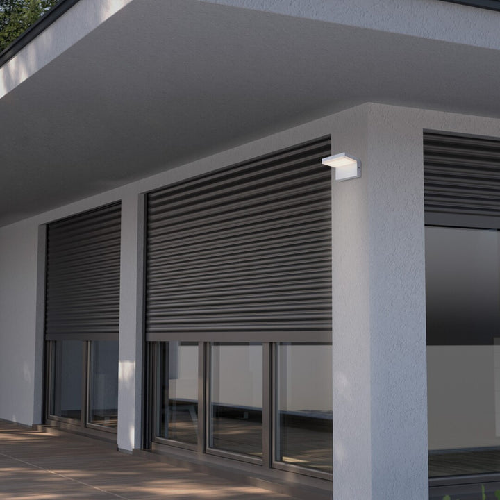 Aplique de parede exterior Rabalux, LED, 10 W, IP54, branco, Saragoça