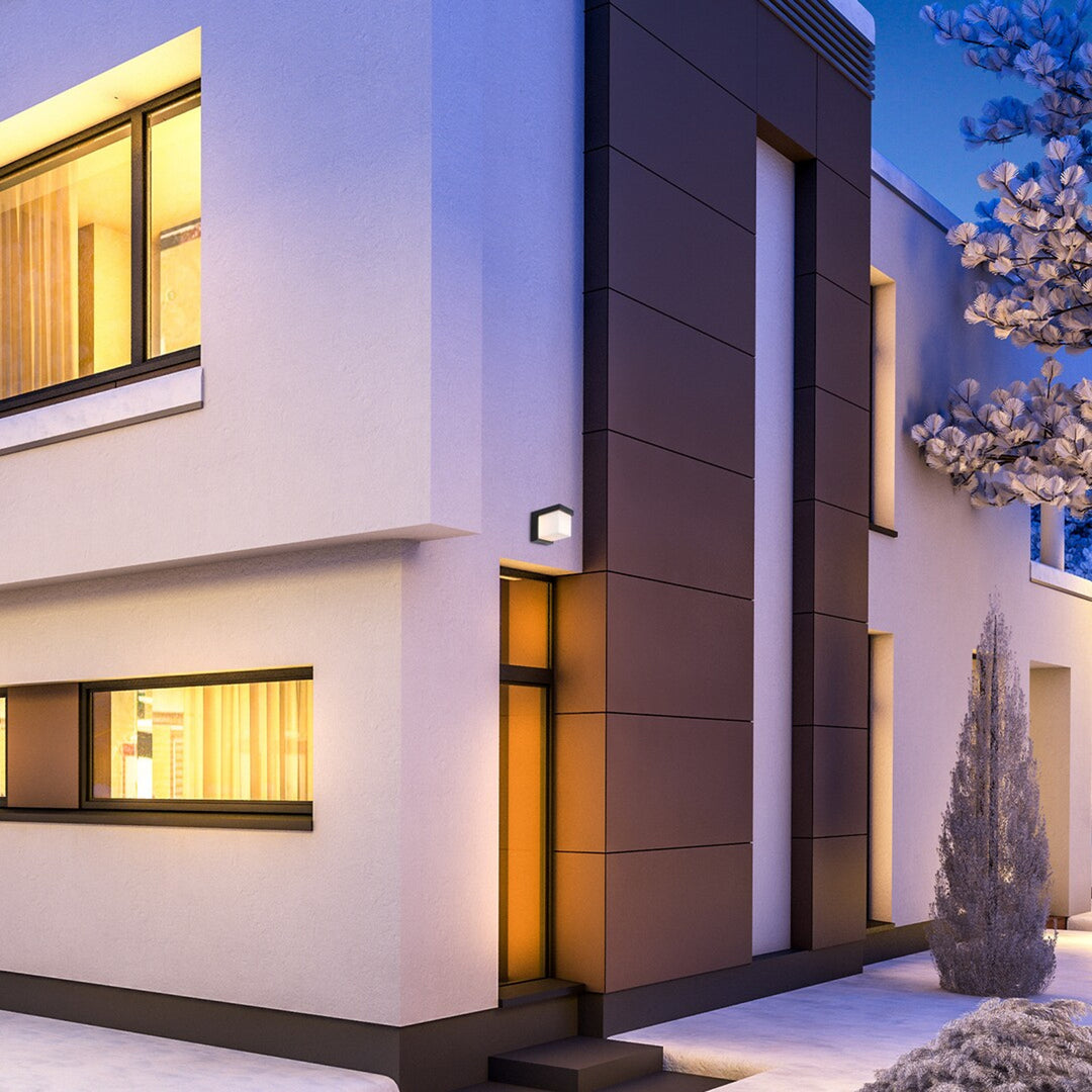 Candeeiro de parede Rabalux para exterior, LED 10W, IP54, preto, Andelle