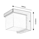 Candeeiro de parede Rabalux para exterior, LED 10W, IP54, preto, Andelle