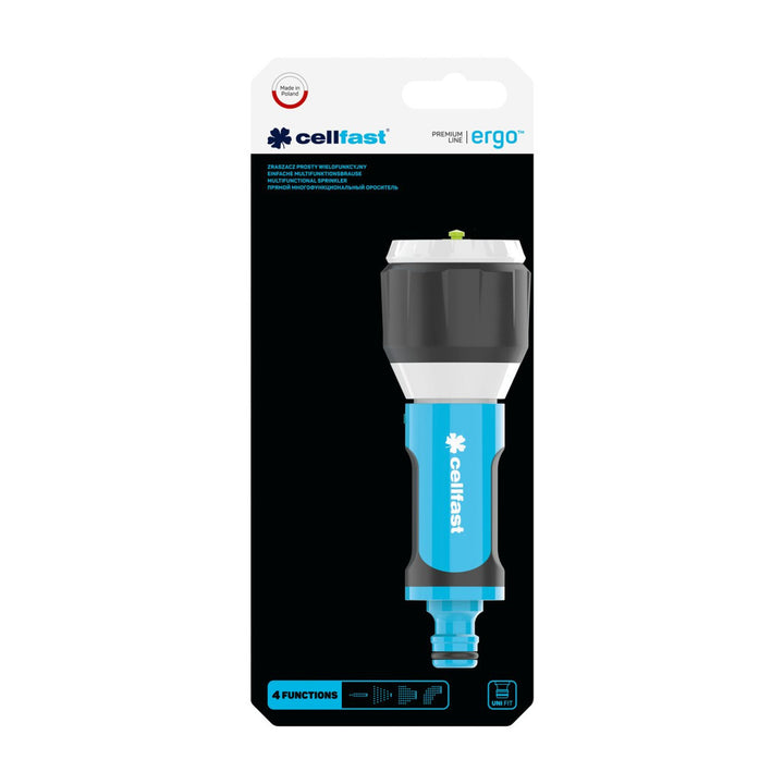 Aspersor reto Cellfast, multifuncional, infinitamente ajustável, ergonómico