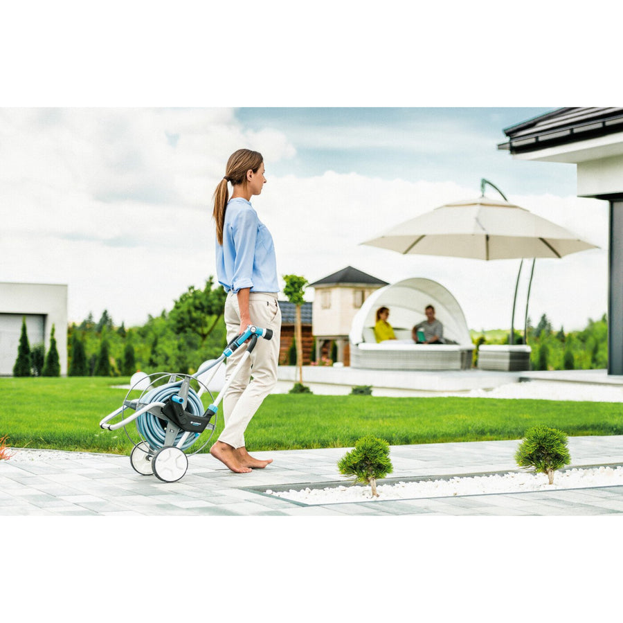 Conjunto de jardim Cellfast, carrinho, mangueira de 20 m 3/4, aspersor, acessórios, EXPLORER
