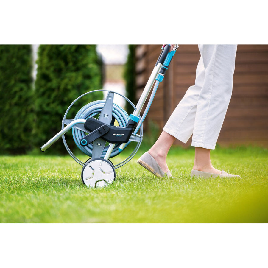 Conjunto de jardim Cellfast, carrinho, mangueira de 20 m 3/4, aspersor, acessórios, EXPLORER