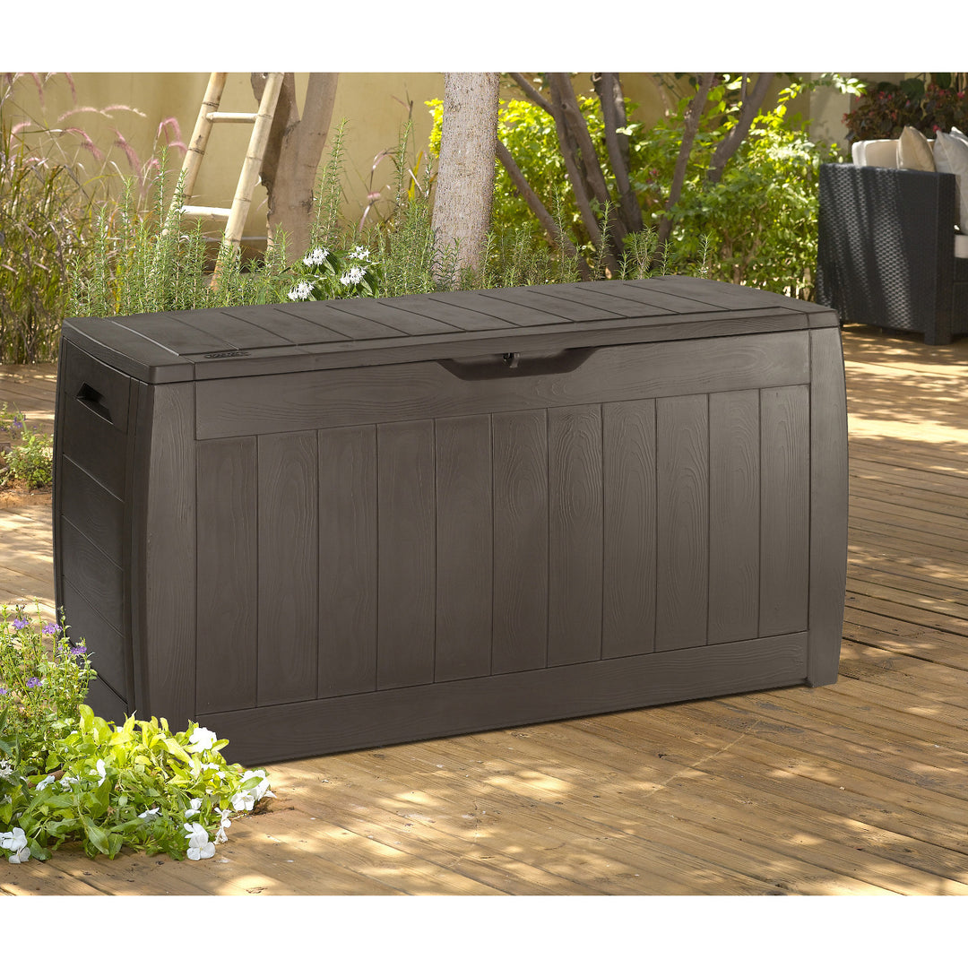 Keter Caja de jardín, Baul de capacidad de 270l, Color marrón, Hollywood