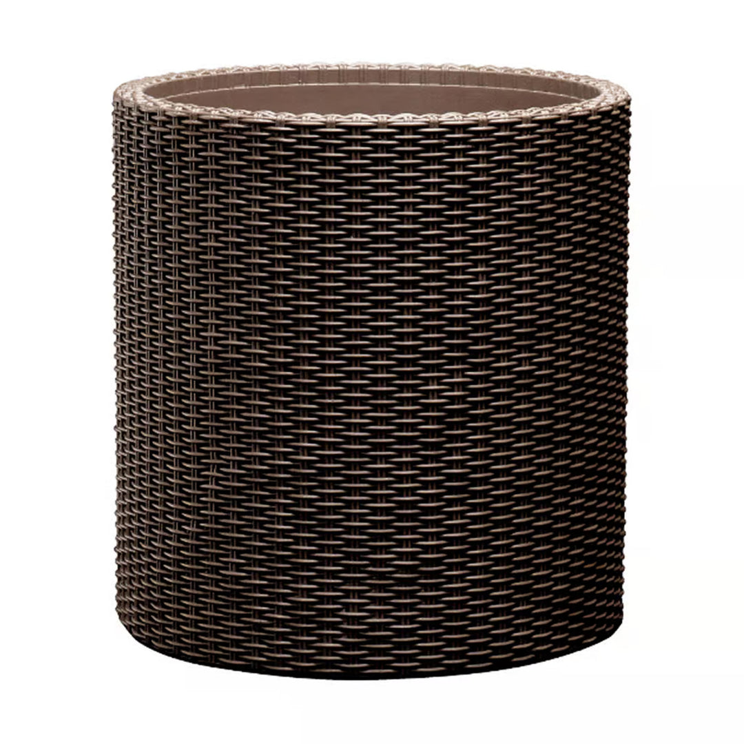 Plantadora Redonda Keter, Diâmetro 36 cm, Bronze, Plantadora Cilíndrica M