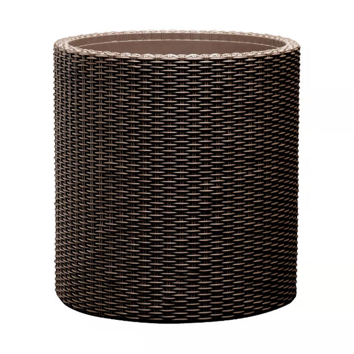Plantadora Redonda Keter, Diâmetro 36 cm, Bronze, Plantadora Cilíndrica M