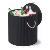 Mesa de banqueta Keter Cool com arrumação, assento, cor antracite