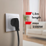 Filtro de linha Maclean MCE509 B, cabo de extensão com 6 tomadas e interruptor, 250 V CA/10 A, 1,5 m
