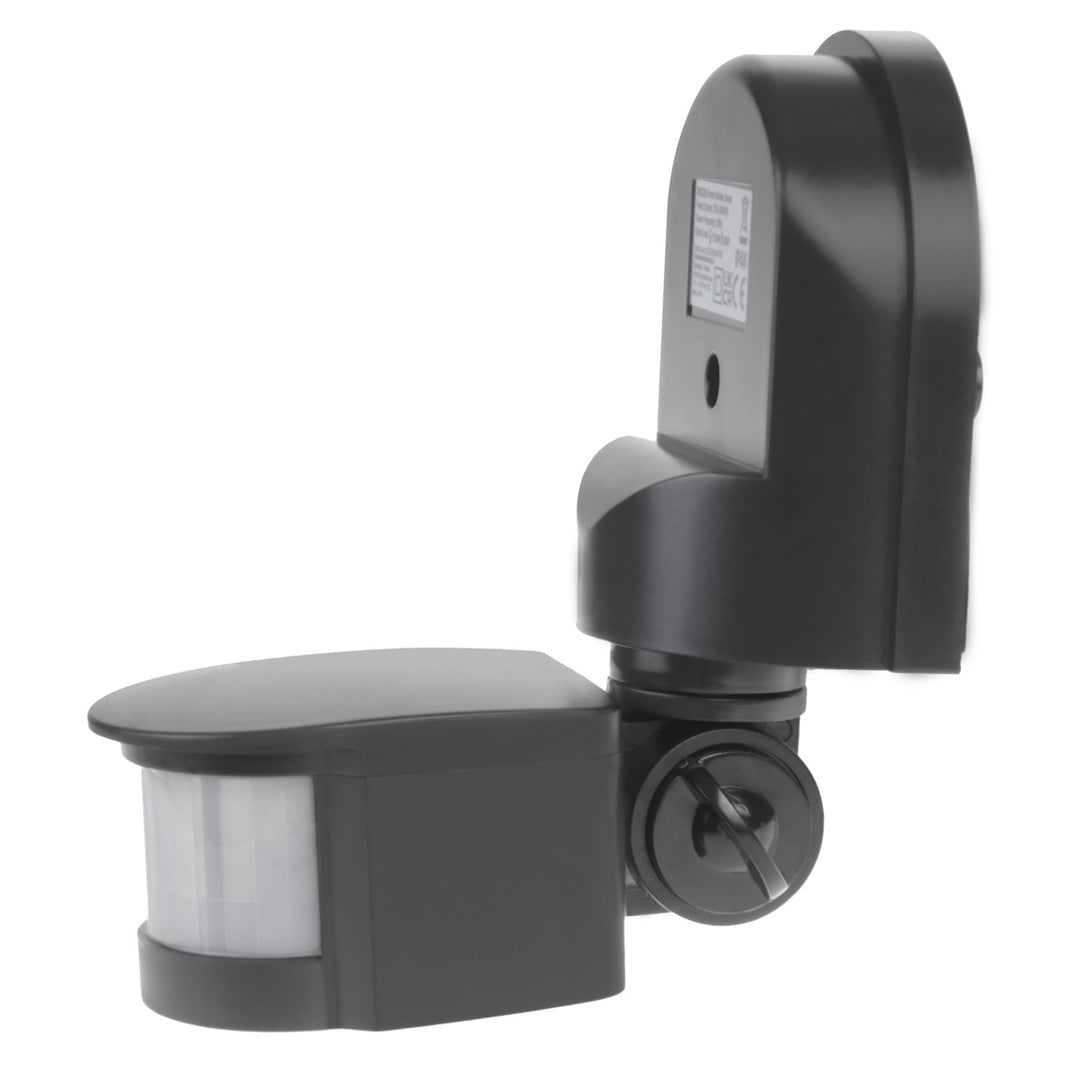 Maclean MCE25 GR Detetor de movimento infravermelho, sensor de movimento e crepúsculo, ângulo de deteção: 180°, alcance de deteção: 5-12 m, instalação do sensor no teto e parede exteriores