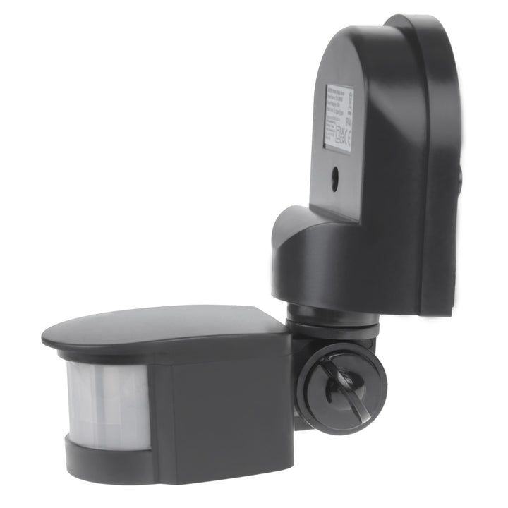 Maclean MCE25 GR Detetor de movimento infravermelho, sensor de movimento e crepúsculo, ângulo de deteção: 180°, alcance de deteção: 5-12 m, instalação do sensor no teto e parede exteriores