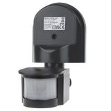 Maclean MCE25 GR Detetor de movimento infravermelho, sensor de movimento e crepúsculo, ângulo de deteção: 180°, alcance de deteção: 5-12 m, instalação do sensor no teto e parede exteriores