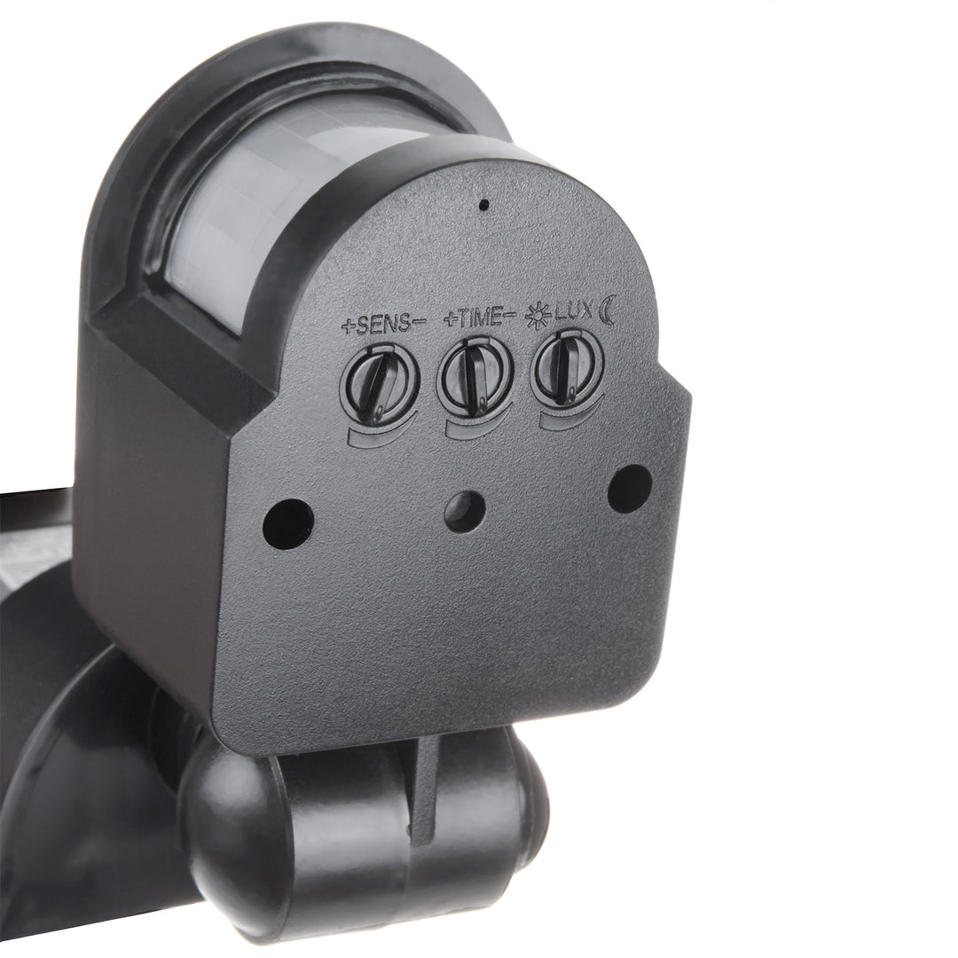 Maclean MCE25 GR Detetor de movimento infravermelho, sensor de movimento e crepúsculo, ângulo de deteção: 180°, alcance de deteção: 5-12 m, instalação do sensor no teto e parede exteriores