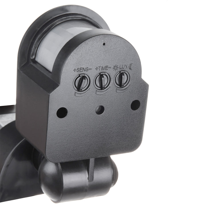 Maclean MCE25 GR Detetor de movimento infravermelho, sensor de movimento e crepúsculo, ângulo de deteção: 180°, alcance de deteção: 5-12 m, instalação do sensor no teto e parede exteriores