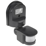 Maclean MCE25 GR Detetor de movimento infravermelho, sensor de movimento e crepúsculo, ângulo de deteção: 180°, alcance de deteção: 5-12 m, instalação do sensor no teto e parede exteriores