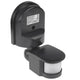 Maclean MCE25 GR Detetor de movimento infravermelho, sensor de movimento e crepúsculo, ângulo de deteção: 180°, alcance de deteção: 5-12 m, instalação do sensor no teto e parede exteriores