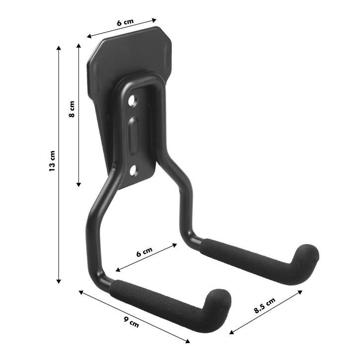 Gancho de garagem Maclean MC-439, suporte de parede para pneus, escadas, bicicletas, gancho de parede para organização, cabide para ferramentas, carga máxima de 35 kg (distância à parede: 9 cm)