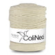 ColiNea Cordón de algodón con alma de algodón, trenzado, 5 mm, 200 m, Color marfil