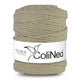 ColiNea Cordón de algodón con alma de algodón, trenzado, 5 mm, 200 m, Color beige claro
