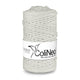 ColiNea Cordón de algodón con alma de algodón, trenzado, 3 mm, 100 m, Color blanco