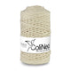 ColiNea Cordón de algodón con núcleo de algodón, Trenzado, 3 mm, 100 m, Color marfil