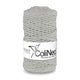 ColiNea Cordón de algodón con núcleo de algodón, Trenzado, 3 mm, 100 m, Color gris claro