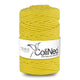 ColiNea Cordón de algodón con núcleo de algodón, Trenzado, 5 mm, 100 m, Color amarillo claro