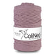 ColiNea Cordón de algodón con núcleo de algodón, Trenzado, 5 mm, 100 m, Color rosa sucio