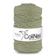 ColiNea Cordón de algodón con núcleo de algodón, Trenzado, 5 mm, 100 m, Color verde oliva