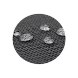 KingGarden Almofada para banco de jardim impermeável com 2 almofadas laterais 42x42 cm 1+2 Conjunto de 3 peças Codura de PVC impermeável (preto, 100x60x50cm + 2 almofadas 42 x 42 cm)