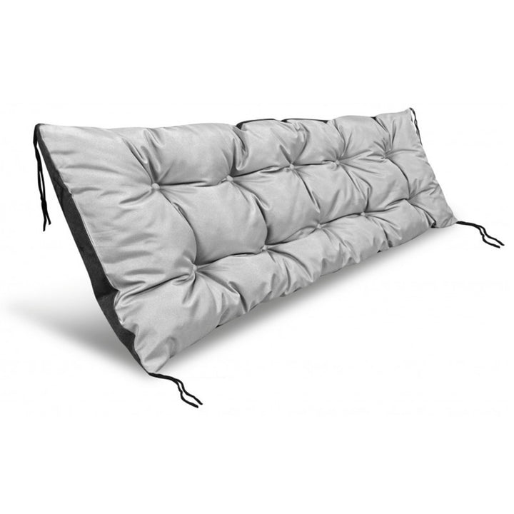 Almofada para banco de jardim KingGarden com capa impermeável, assentos para interior e exterior (cinza claro, 120 x 40 cm)