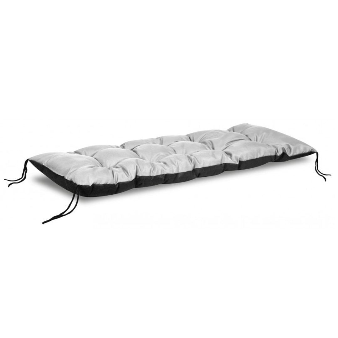 Almofada para banco de jardim KingGarden com capa impermeável, assentos para interior e exterior (cinza claro, 120 x 40 cm)