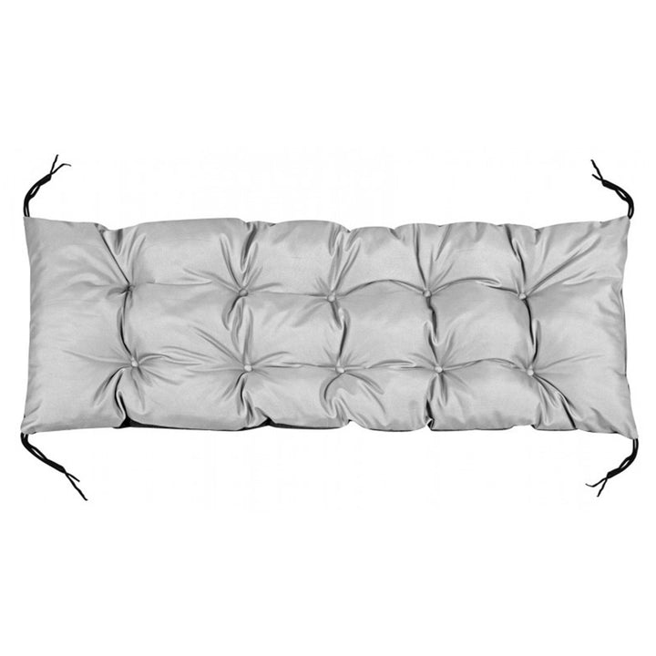 Almofada para banco de jardim KingGarden com capa impermeável, assentos para interior e exterior (cinza claro, 120 x 40 cm)