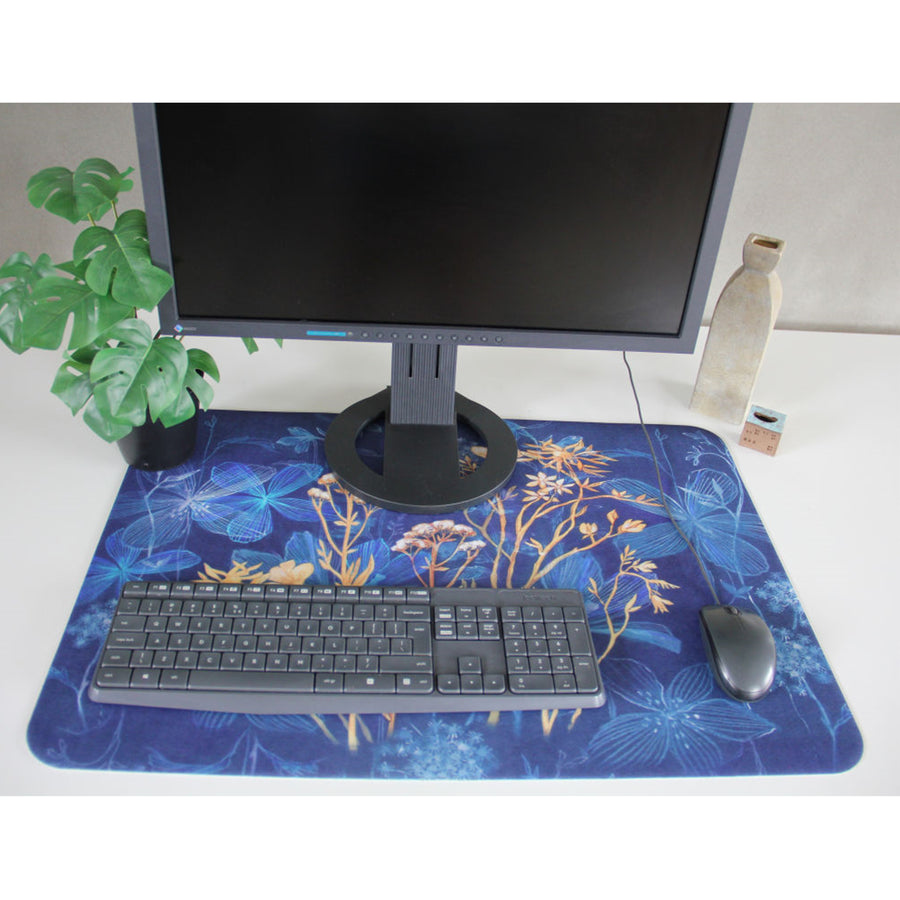 Alfombrilla de escritorio Bertoni, de fieltro, 50 x 70 cm, Midnight