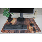 Alfombrilla de escritorio Bertoni, de fieltro, 50 x 70 cm, Madera