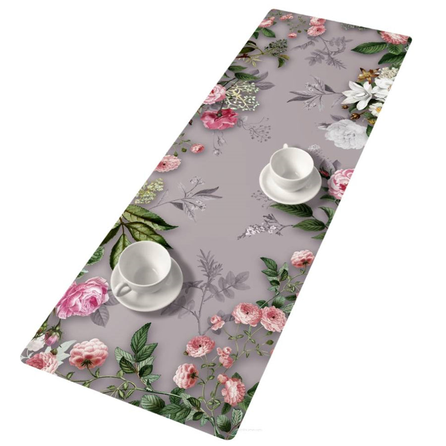 Caminho de Mesa Bertoni Felt, 115x40cm, Estampado Melanie Grey
