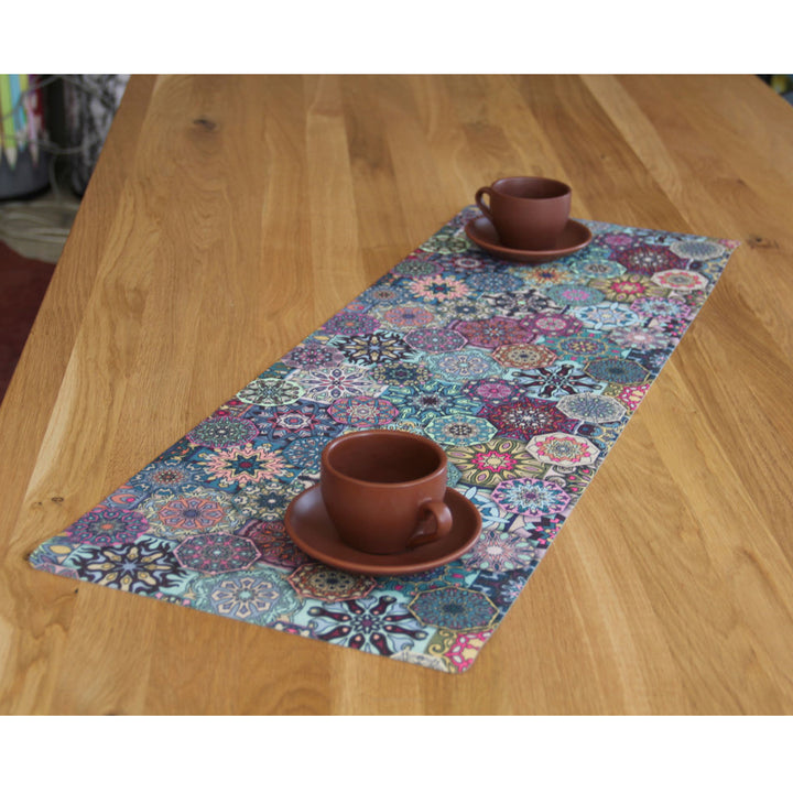 Caminho de Mesa Bertoni em Feltro, 95x33cm, Estampado Valencia