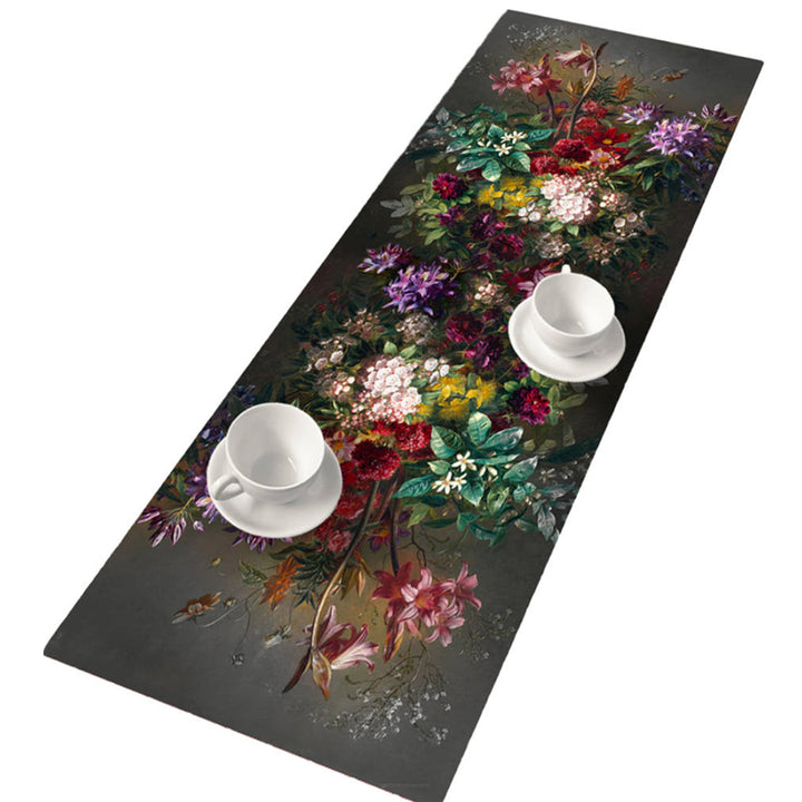 Caminho de Mesa Bertoni em Feltro, 95x33cm, Design de Bouquet