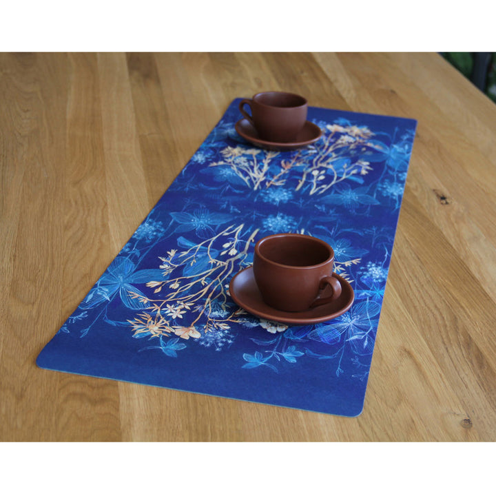 Caminho de Mesa Bertoni em Feltro, 95x33cm, Estampado Meia-Noite